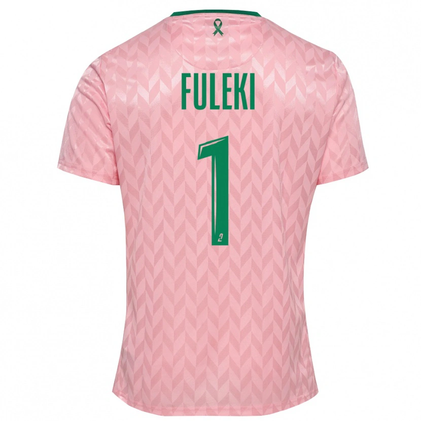 Danxen Kinderen Rafael Fuleki #1 Roze Groen Keepersshirt 2025/26 T-Shirt