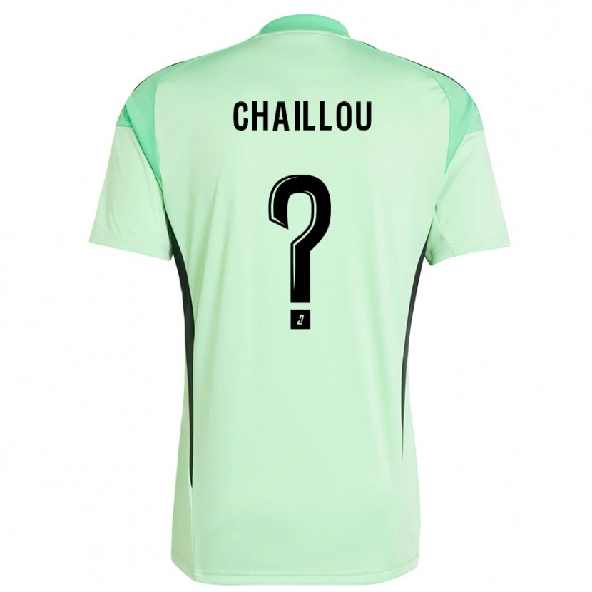 Danxen Kinderen Victor Chaillou #0 Lichtgroen Zwart Keepersshirt 2025/26 T-Shirt