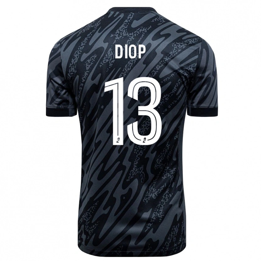 Danxen Kinderen Mamadou Diop #13 Grijs Zwart Keepersshirt 2025/26 T-Shirt