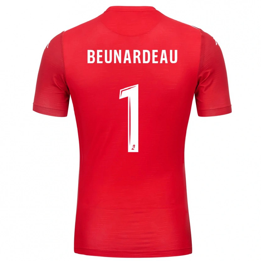 Danxen Kinderen Quentin Beunardeau #1 Rood Wit Keepersshirt 2025/26 T-Shirt