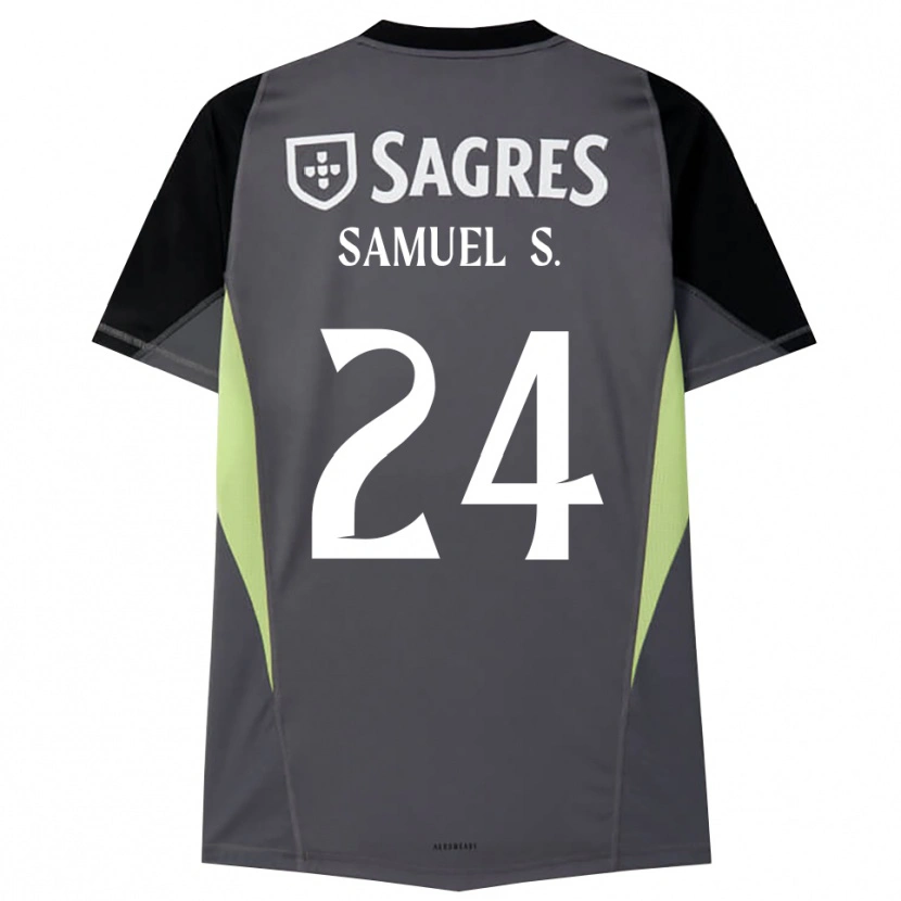 Danxen Kinderen Samuel Soares #24 Donkergrijs Zwart Keepersshirt 2025/26 T-Shirt