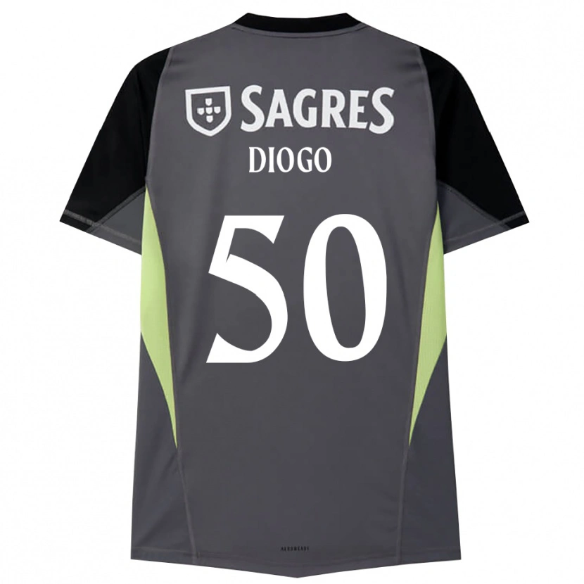Danxen Kinderen Diogo Ferreira #50 Donkergrijs Zwart Keepersshirt 2025/26 T-Shirt