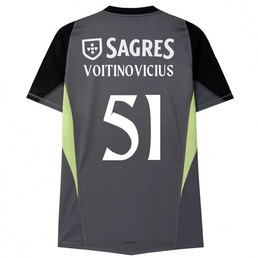 Danxen Kinderen Arnas Voitinovičius #51 Donkergrijs Zwart Keepersshirt 2025/26 T-Shirt