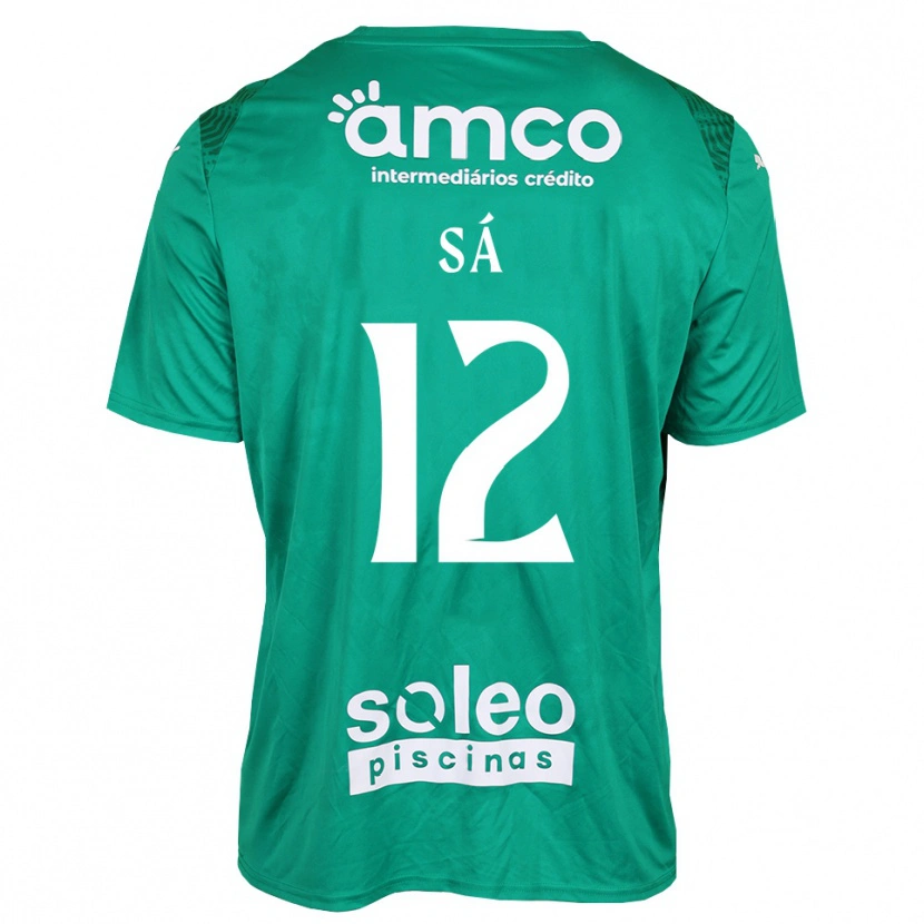 Danxen Kinderen Tiago Sá #12 Groen Wit Keepersshirt 2025/26 T-Shirt
