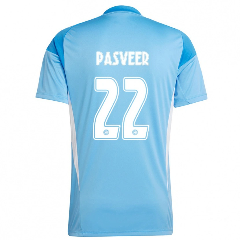 Danxen Kinderen Remko Pasveer #22 Lichtblauw Wit Keepersshirt 2025/26 T-Shirt