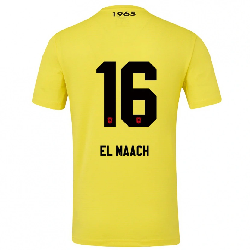 Danxen Kinderen Issam El Maach #16 Geel Zwart Keepersshirt 2025/26 T-Shirt