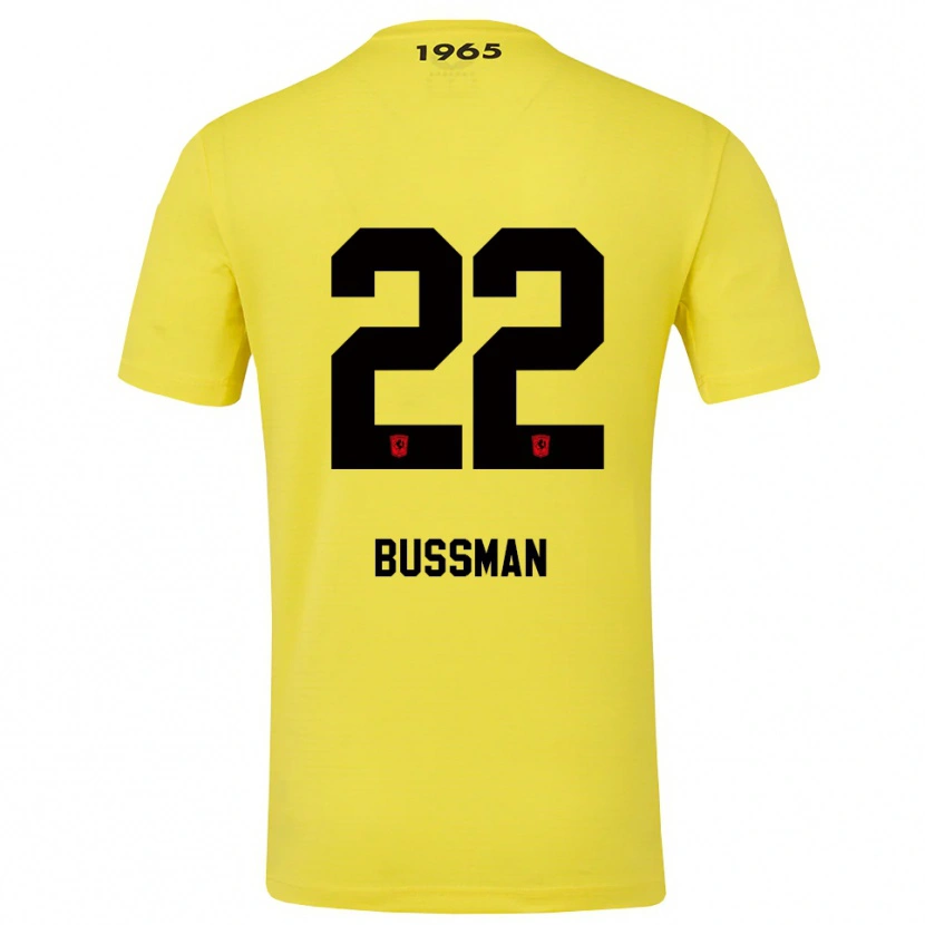 Danxen Kinderen Fiene Bussman #22 Geel Zwart Keepersshirt 2025/26 T-Shirt