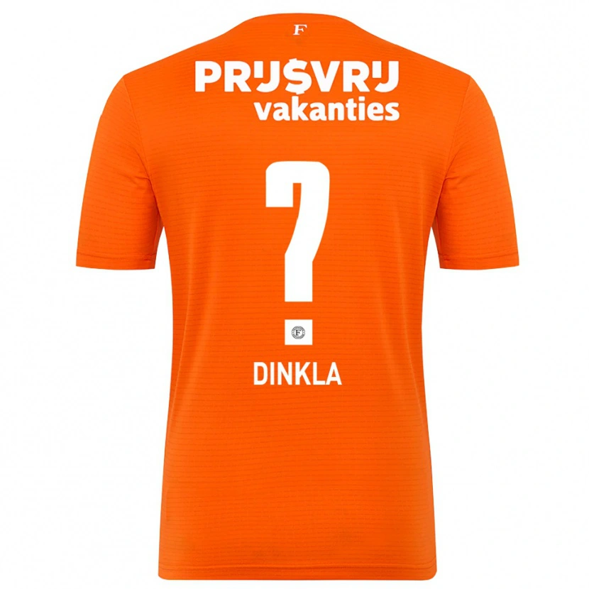 Danxen Kinderen Claire Dinkla #0 Oranje Zwart Keepersshirt 2025/26 T-Shirt