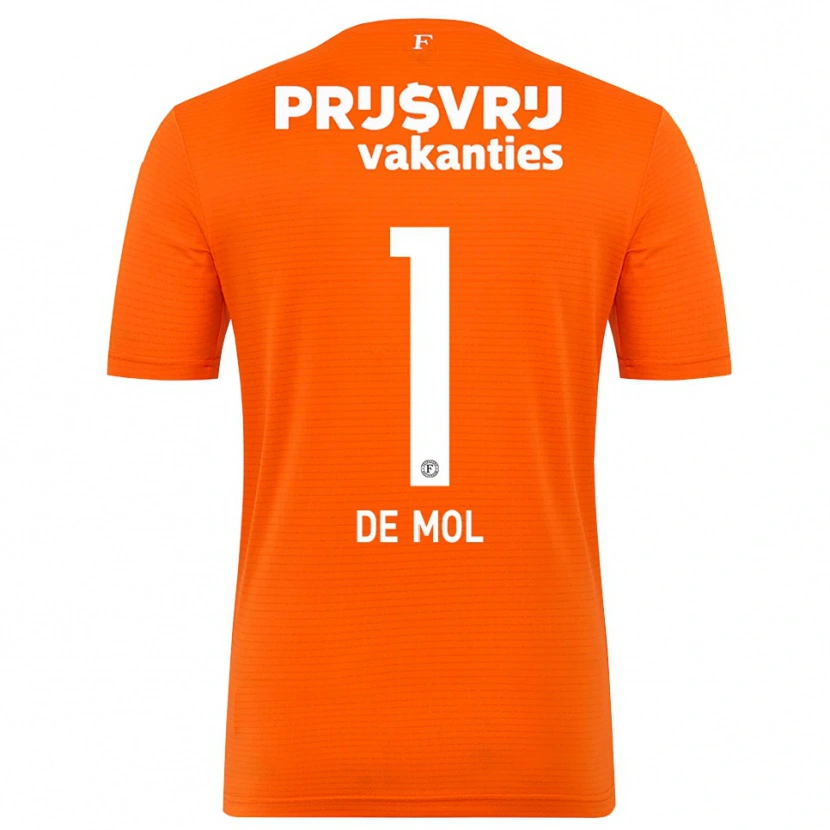 Danxen Kinderen Stenn de Mol #1 Oranje Zwart Keepersshirt 2025/26 T-Shirt
