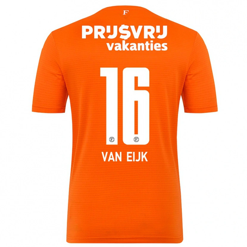 Danxen Kinderen Roos Van Eijk #16 Oranje Zwart Keepersshirt 2025/26 T-Shirt