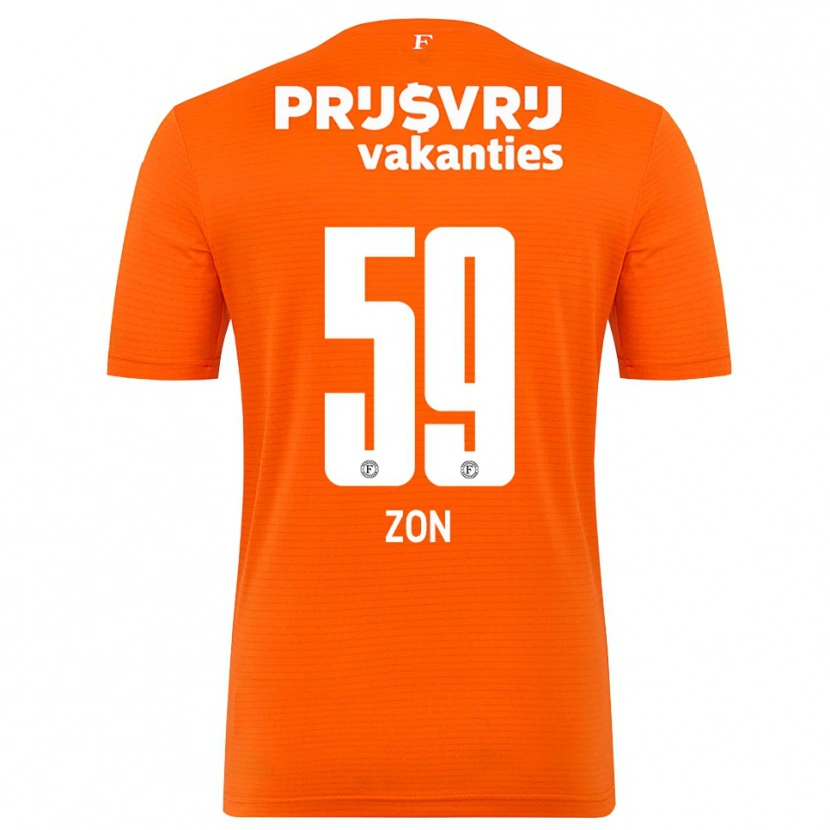 Danxen Kinderen Oier Zon #59 Oranje Zwart Keepersshirt 2025/26 T-Shirt