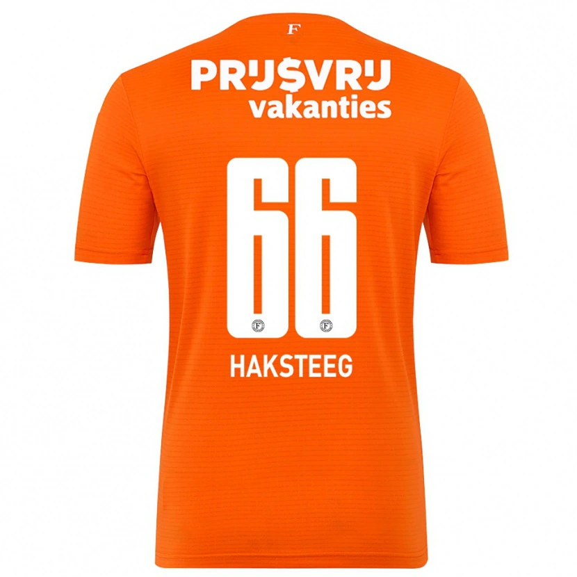 Danxen Kinderen Tim Haksteeg #66 Oranje Zwart Keepersshirt 2025/26 T-Shirt