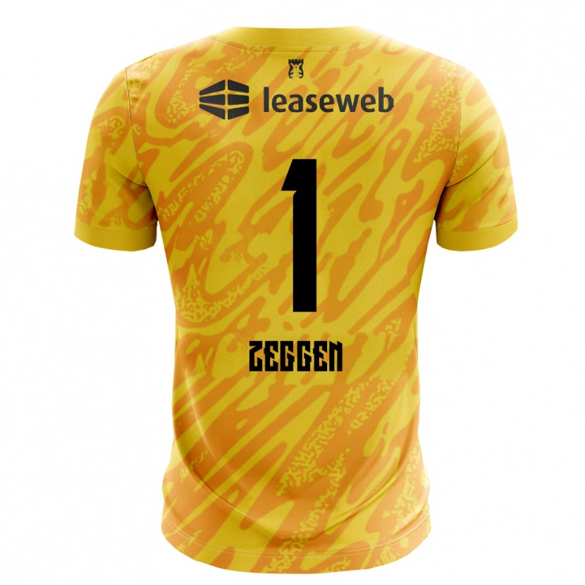 Danxen Kinderen Kiyani Zeggen #1 Oranje Geel Zwart Keepersshirt 2025/26 T-Shirt