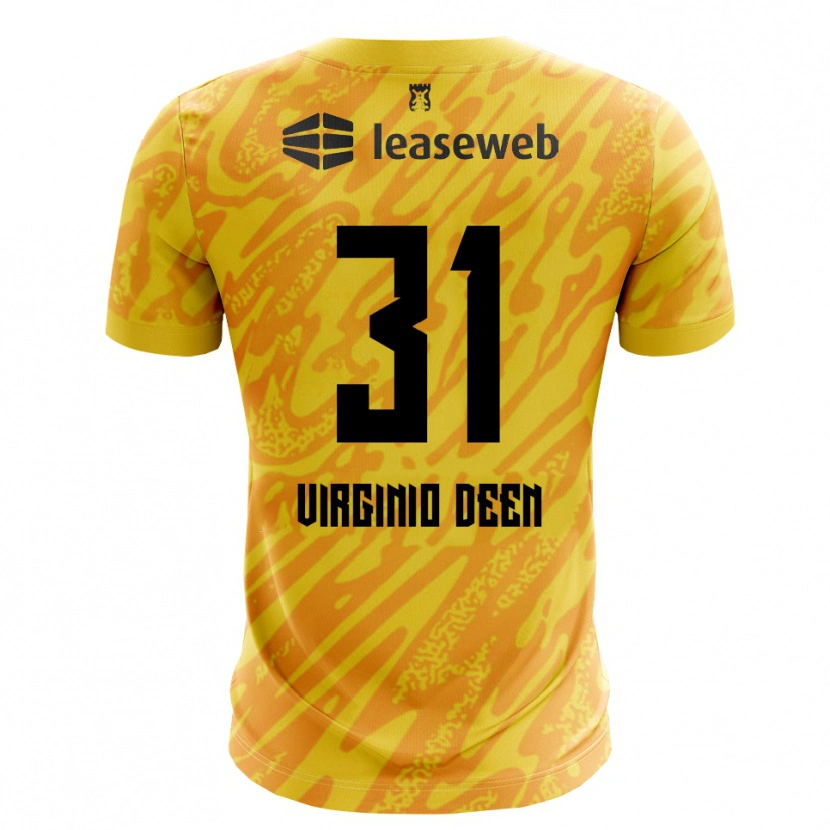 Danxen Kinderen Daniël Virginio Deen #31 Oranje Geel Zwart Keepersshirt 2025/26 T-Shirt