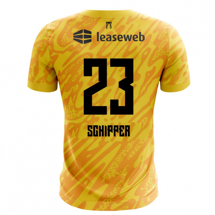 Danxen Kinderen Jur Schipper #23 Oranje Geel Zwart Keepersshirt 2025/26 T-Shirt