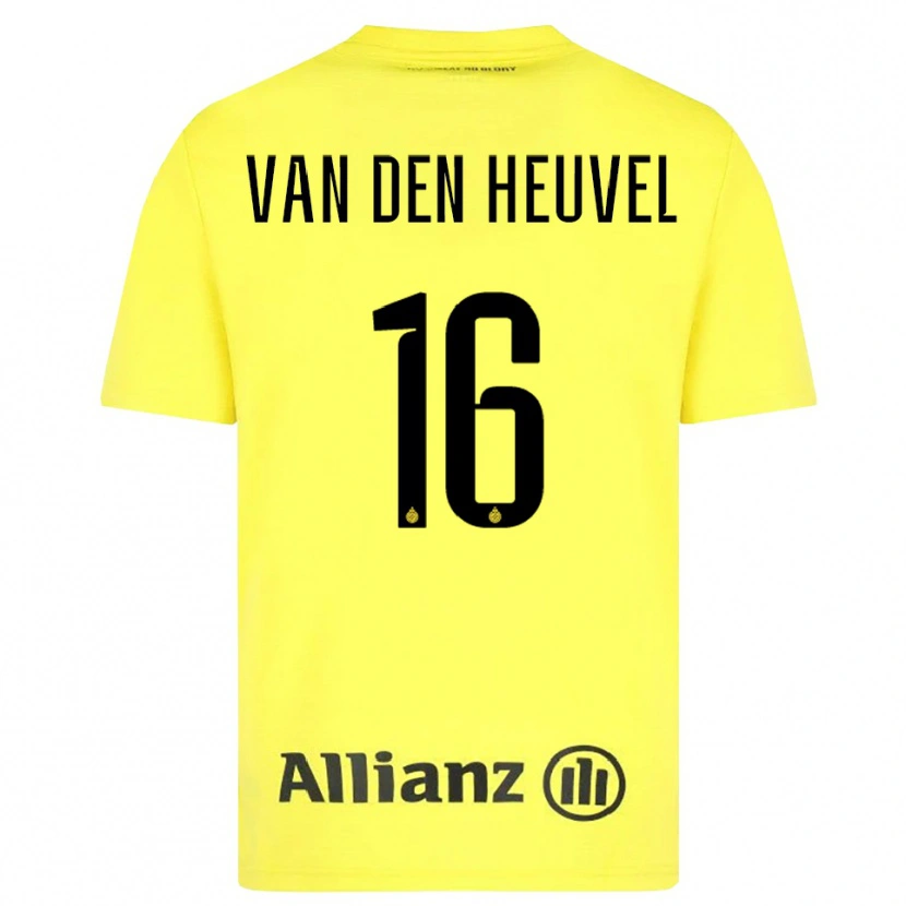 Danxen Kinderen Dani van den Heuvel #16 Geel Zwart Keepersshirt 2025/26 T-Shirt