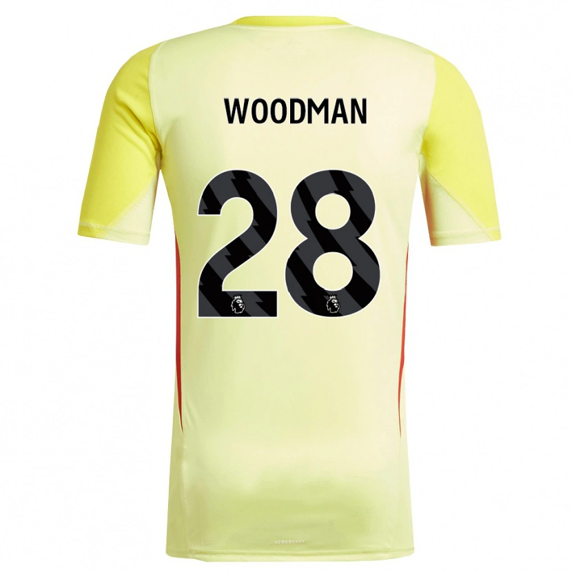 Danxen Kinderen Freddie Woodman #28 Geel Rood Keepersshirt 2025/26 T-Shirt