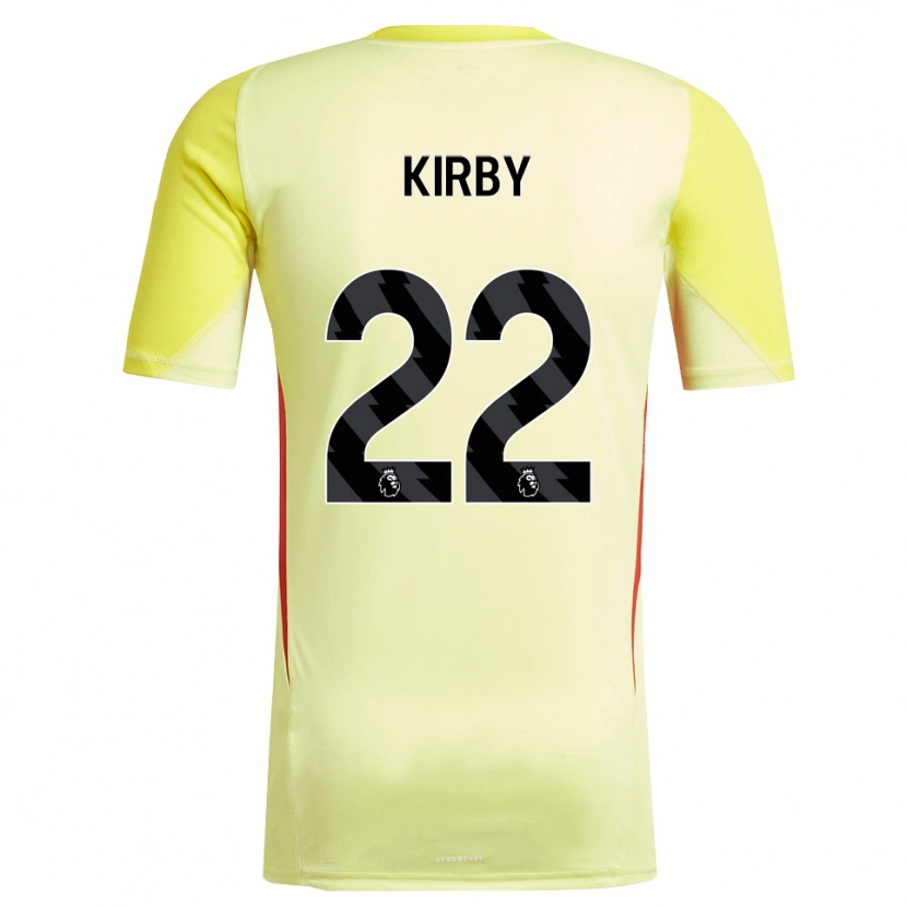 Danxen Kinderen Faye Kirby #22 Geel Rood Keepersshirt 2025/26 T-Shirt