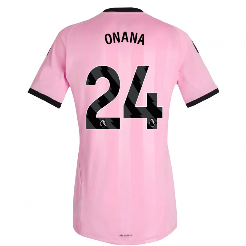 Danxen Kinderen André Onana #24 Roze Zwart Keepersshirt 2025/26 T-Shirt