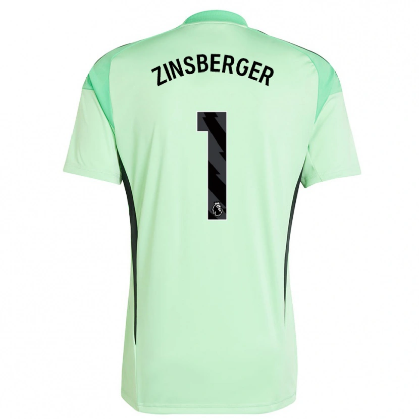Danxen Kinderen Manuela Zinsberger #1 Lichtgroen Zwart Keepersshirt 2025/26 T-Shirt