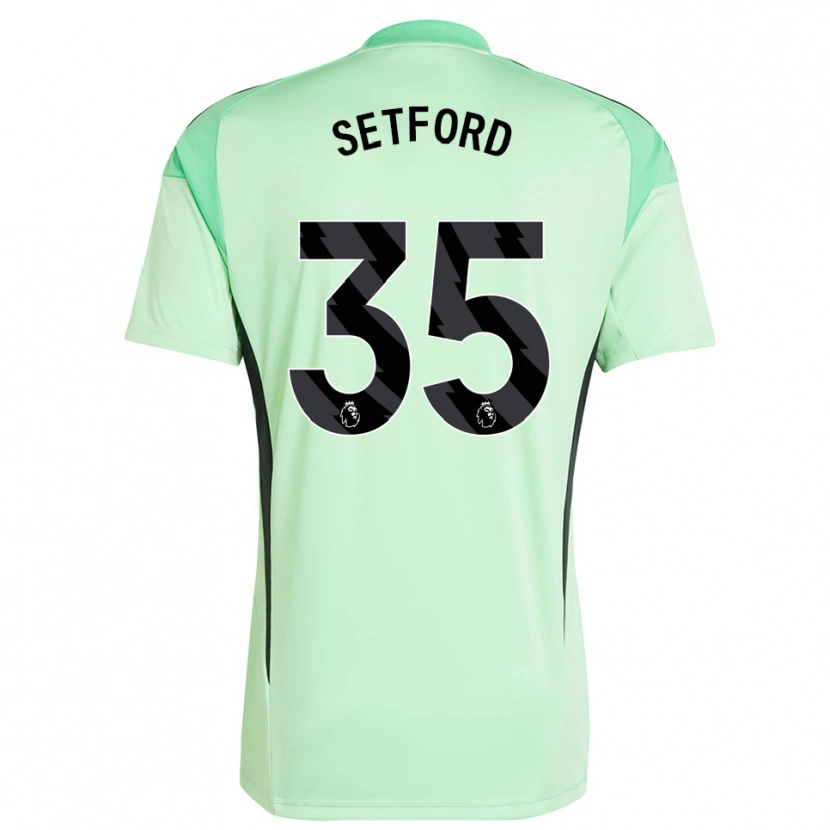Danxen Kinderen Tommy Setford #35 Lichtgroen Zwart Keepersshirt 2025/26 T-Shirt