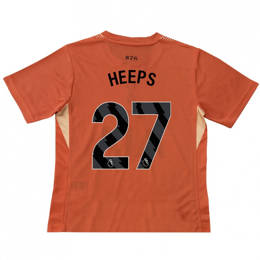 Danxen Kinderen Eleanor Heeps #27 Oranje Zwart Keepersshirt 2025/26 T-Shirt