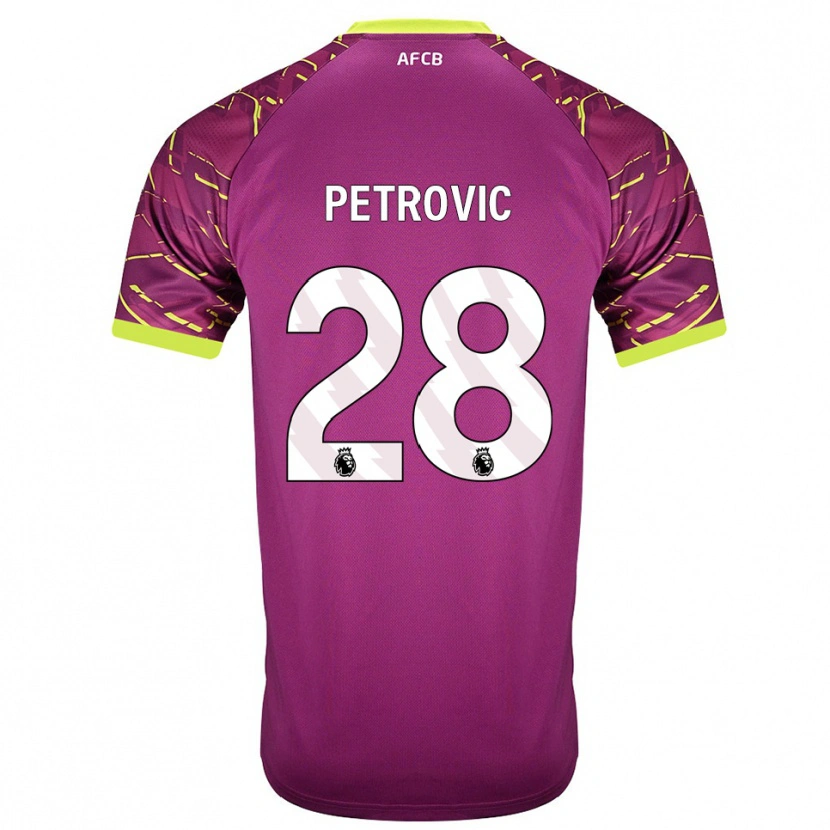 Danxen Kinderen Djordje Petrovic #28 Donker Magenta Keepersshirt 2025/26 T-Shirt