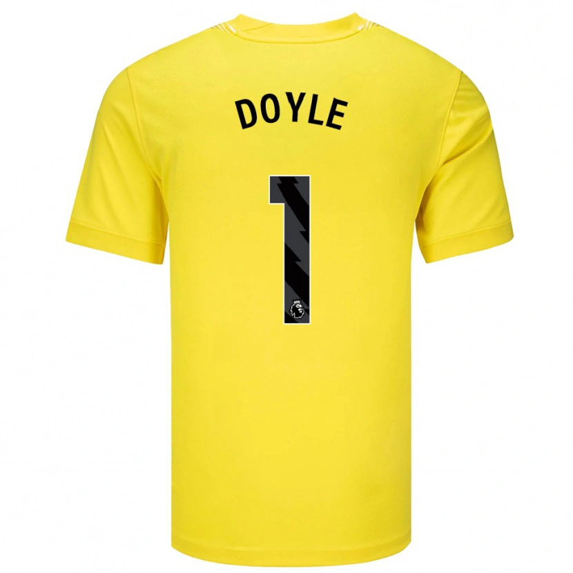 Danxen Kinderen Liam Doyle #1 Geel Zwart Keepersshirt 2025/26 T-Shirt