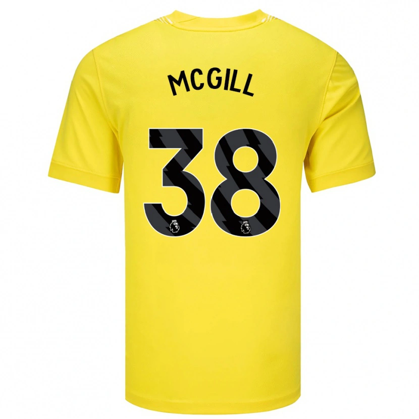 Danxen Kinderen Tom McGill #38 Geel Zwart Keepersshirt 2025/26 T-Shirt