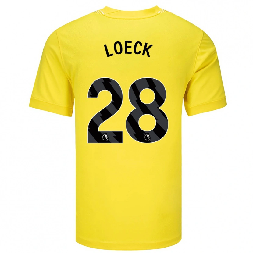 Danxen Kinderen Melina Loeck #28 Geel Zwart Keepersshirt 2025/26 T-Shirt