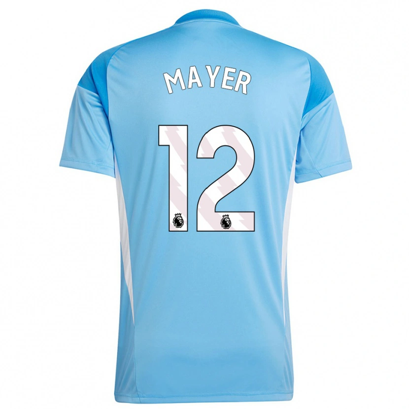 Danxen Kinderen Oliver Mayer #12 Blauw Wit Keepersshirt 2025/26 T-Shirt