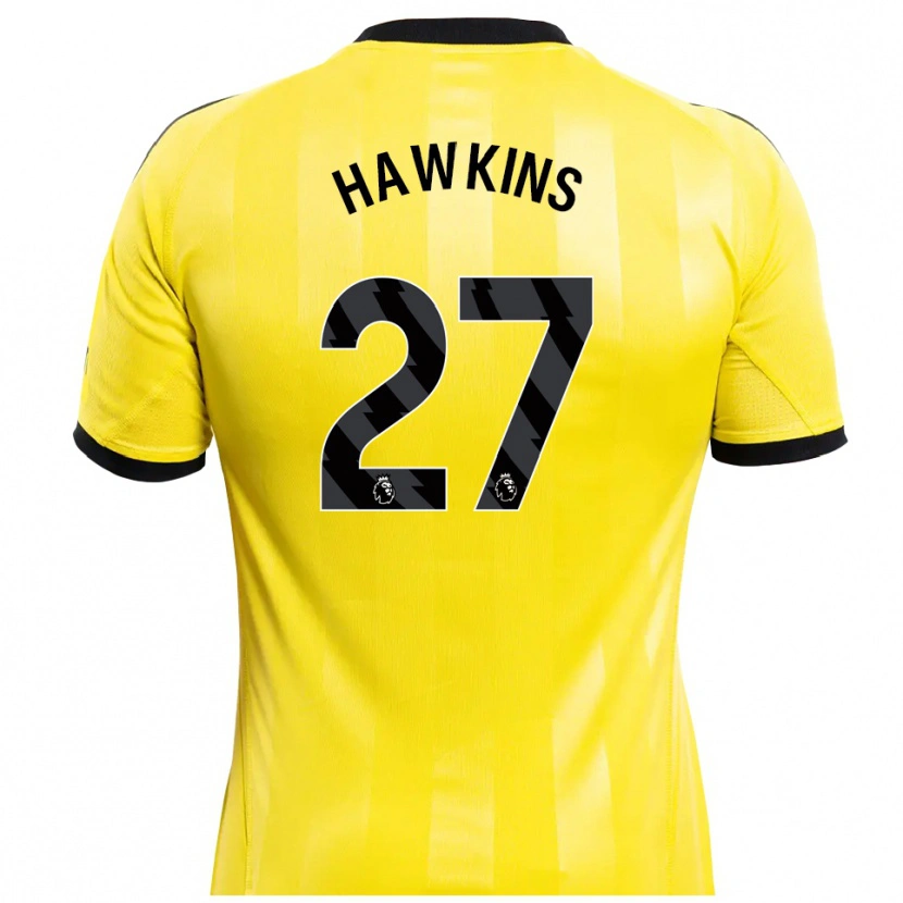 Danxen Kinderen Hannah Hawkins #27 Geel Zwart Keepersshirt 2025/26 T-Shirt