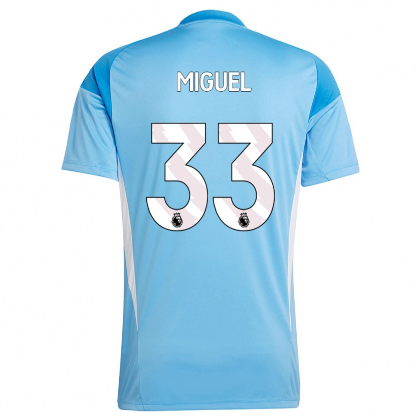 Danxen Kinderen Carlos Miguel #33 Blauw Wit Keepersshirt 2025/26 T-Shirt