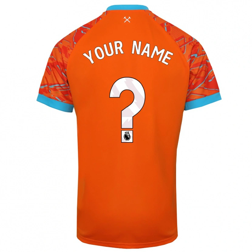 Danxen Kinderen West Ham United Oranje Wit Keepersshirt 2025/26 T-Shirt