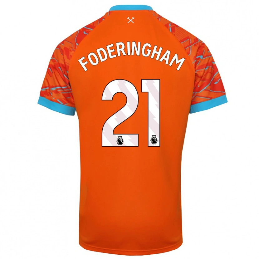 Danxen Kinderen Wes Foderingham #21 Oranje Wit Keepersshirt 2025/26 T-Shirt
