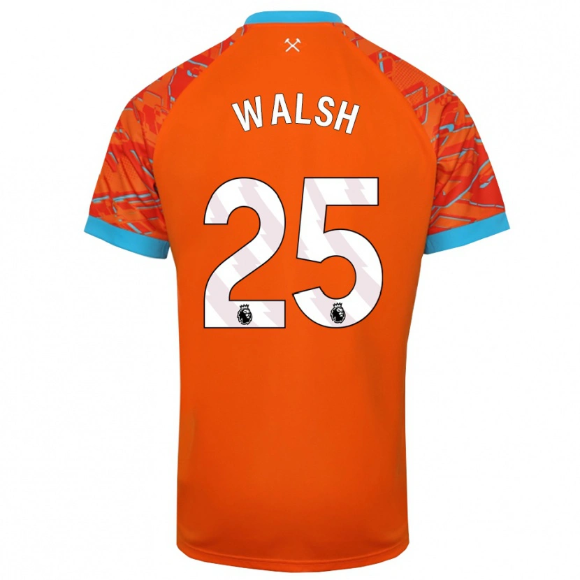 Danxen Kinderen Megan Walsh #25 Oranje Wit Keepersshirt 2025/26 T-Shirt