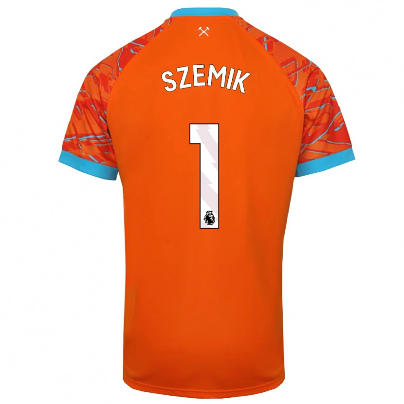 Danxen Kinderen Kinga Szemik #1 Oranje Wit Keepersshirt 2025/26 T-Shirt