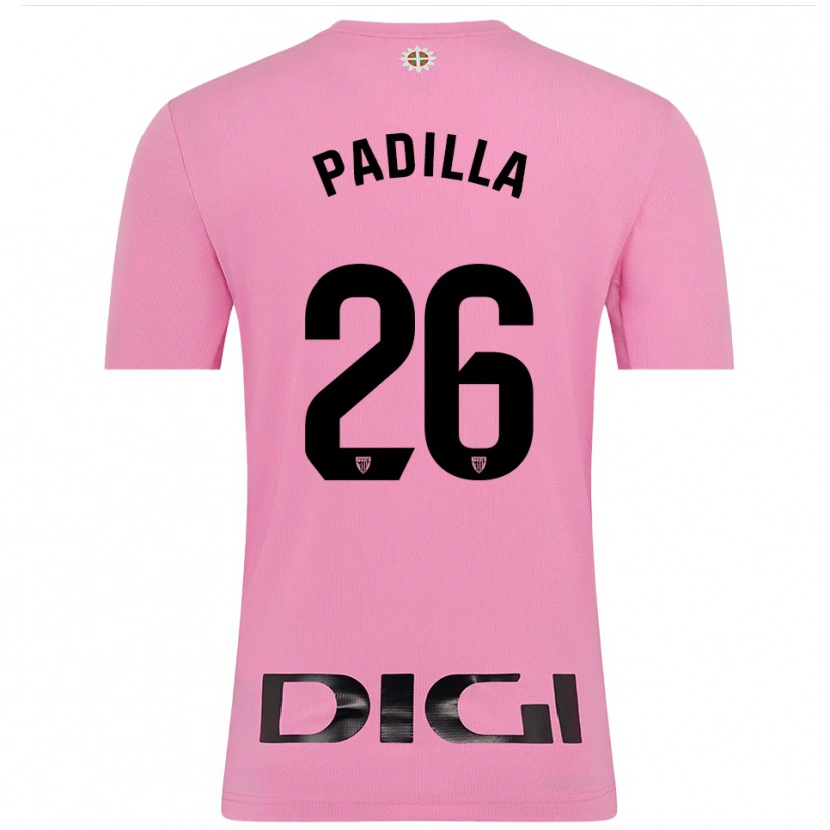 Danxen Kinderen Álex Padilla #26 Roze Zwart Keepersshirt 2025/26 T-Shirt