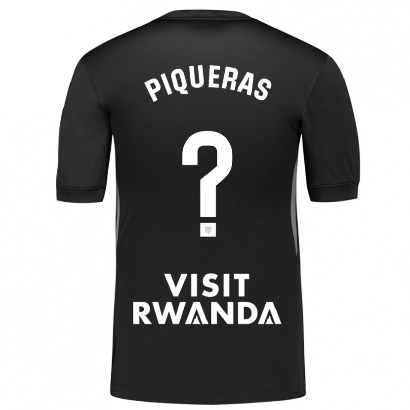 Danxen Kinderen Diego Piqueras #0 Zwart Wit Keepersshirt 2025/26 T-Shirt
