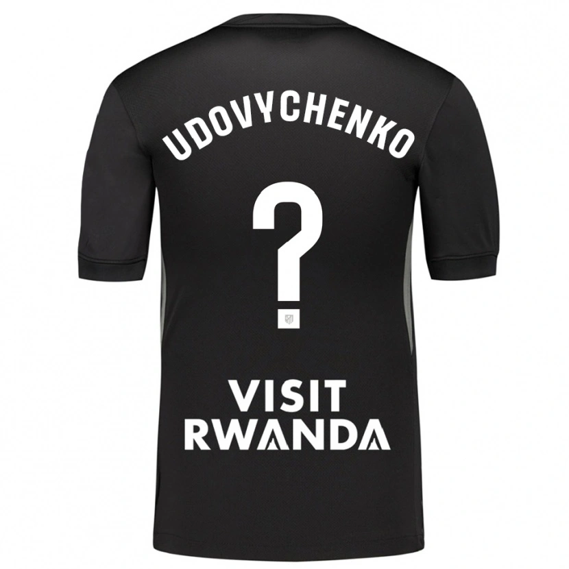 Danxen Kinderen Glib Udovychenko #0 Zwart Wit Keepersshirt 2025/26 T-Shirt