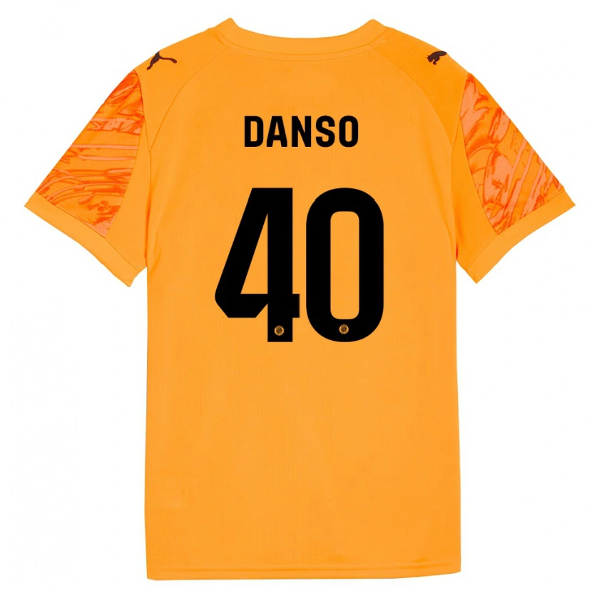 Danxen Kinderen Jordi Danso #40 Oranje Zwart Keepersshirt 2025/26 T-Shirt