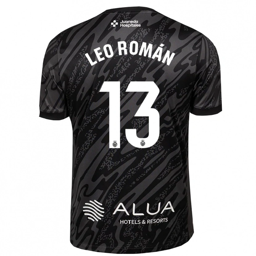 Danxen Kinderen Leo Román #13 Donkergrijs Zwart Keepersshirt 2025/26 T-Shirt