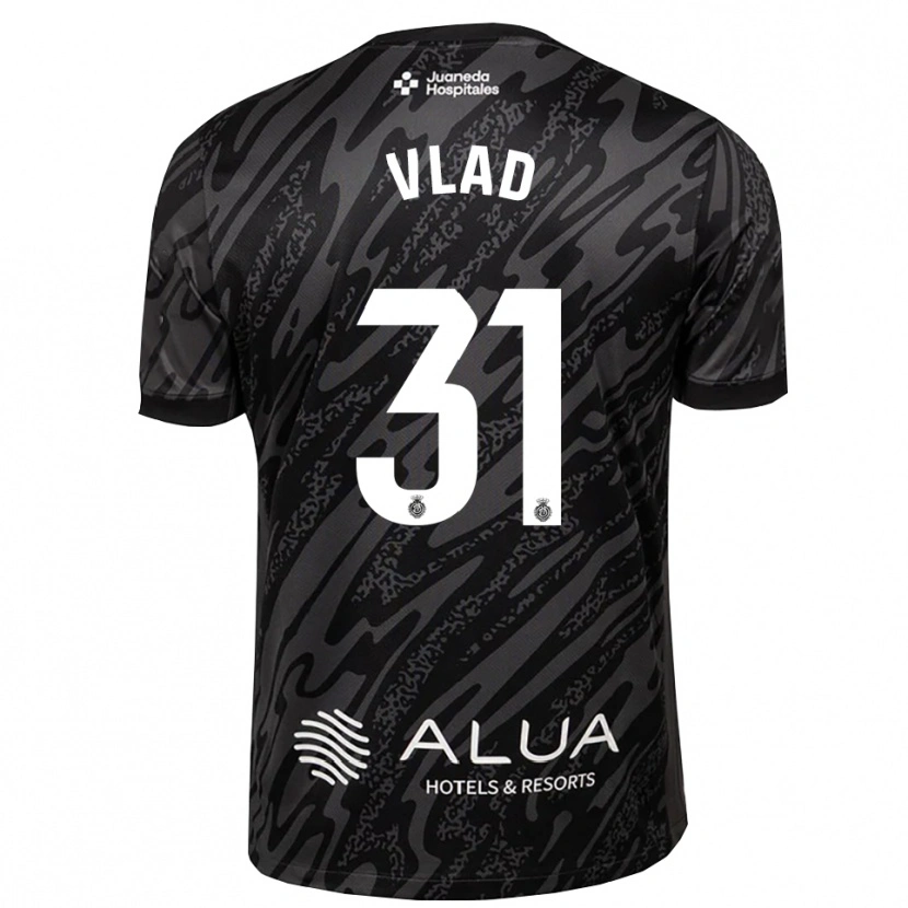 Danxen Kinderen Rares Vlad #31 Donkergrijs Zwart Keepersshirt 2025/26 T-Shirt