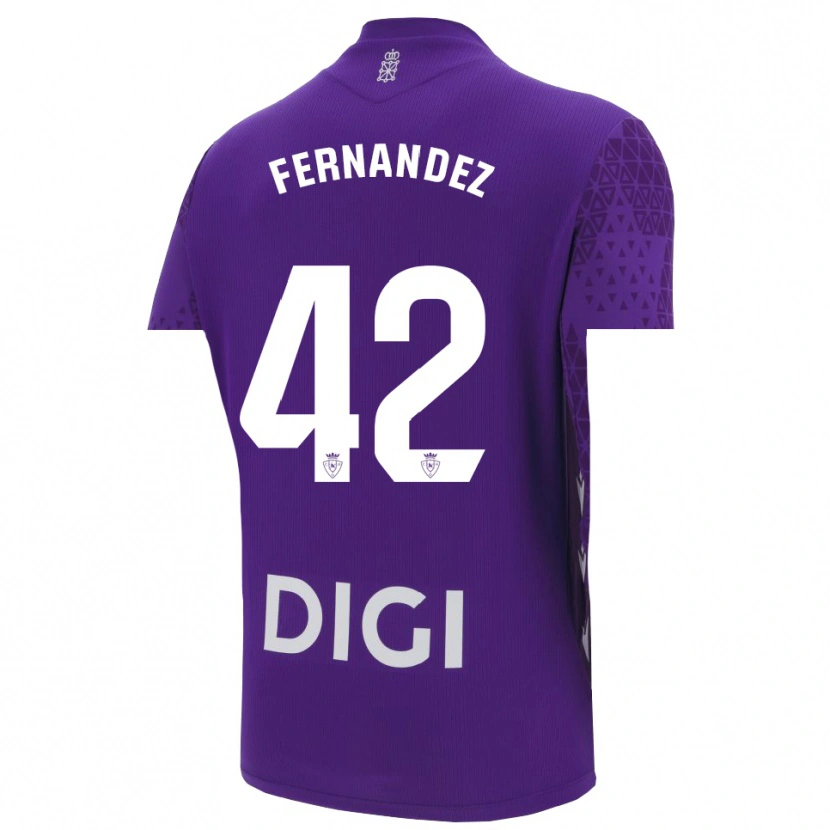 Danxen Kinderen Rafa Fernández #42 Paars Wit Keepersshirt 2025/26 T-Shirt