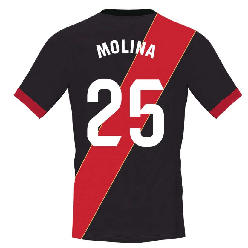 Danxen Kinderen Adrián Molina #25 Zwart Rood Keepersshirt 2025/26 T-Shirt