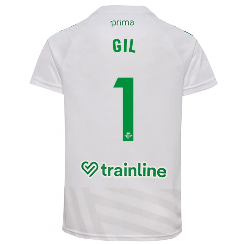 Danxen Kinderen Noelia Gil #1 Wit Groen Keepersshirt 2025/26 T-Shirt