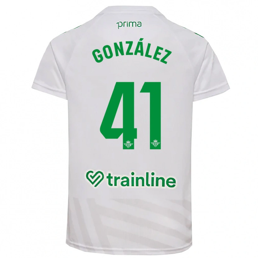 Danxen Kinderen Manu González #41 Wit Groen Keepersshirt 2025/26 T-Shirt