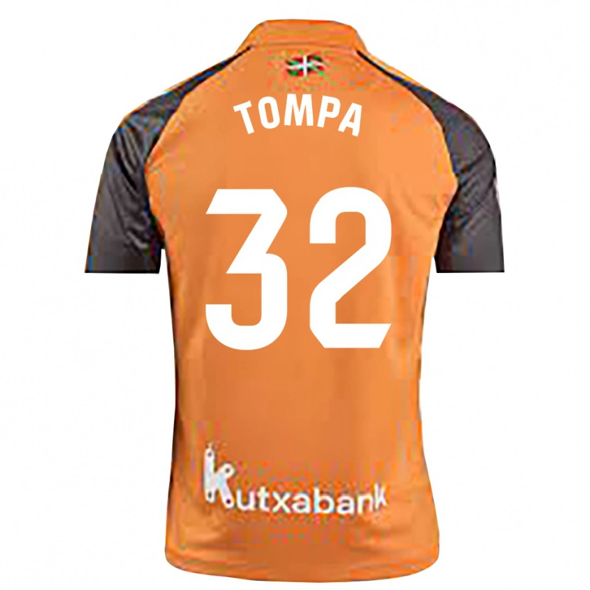 Danxen Kinderen Ákos Tompa #32 Zwart Oranje Keepersshirt 2025/26 T-Shirt