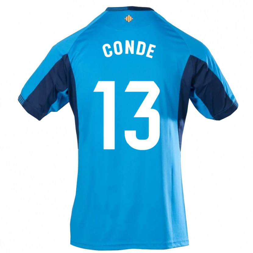Danxen Kinderen Diego Conde #13 Blauw Wit Keepersshirt 2025/26 T-Shirt