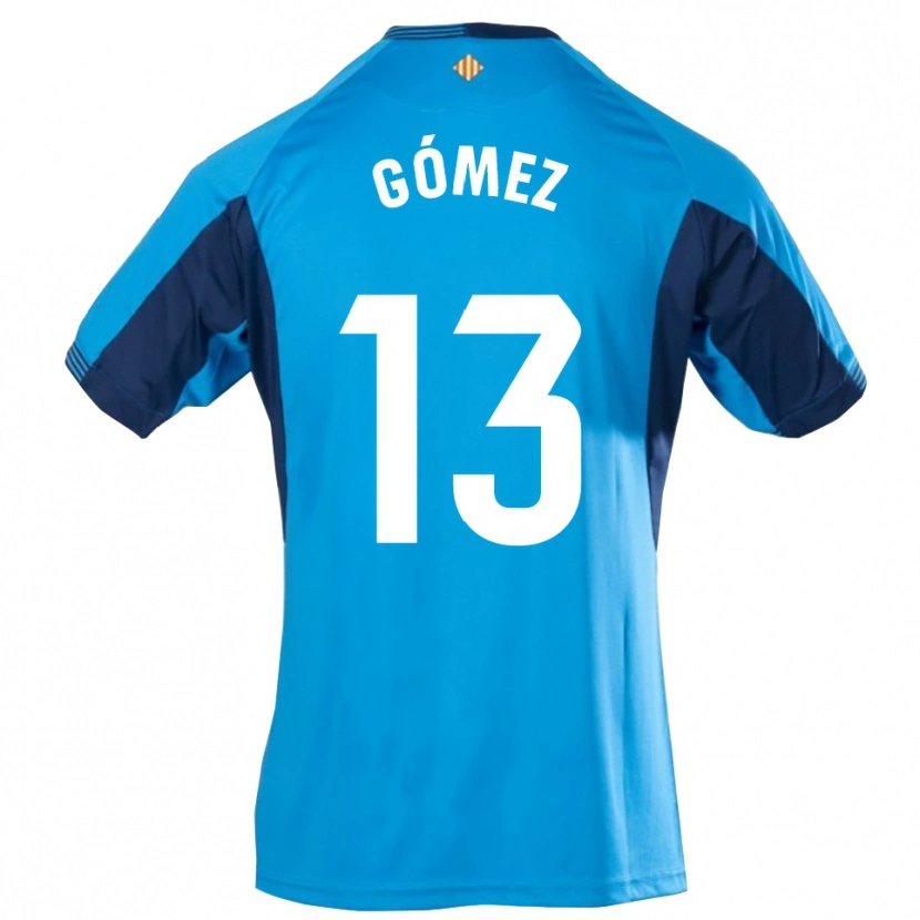 Danxen Kinderen Rubén Gómez #13 Blauw Wit Keepersshirt 2025/26 T-Shirt